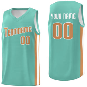 Custom Light Green Khaki Classic Tops Breathable Basketball Jersey