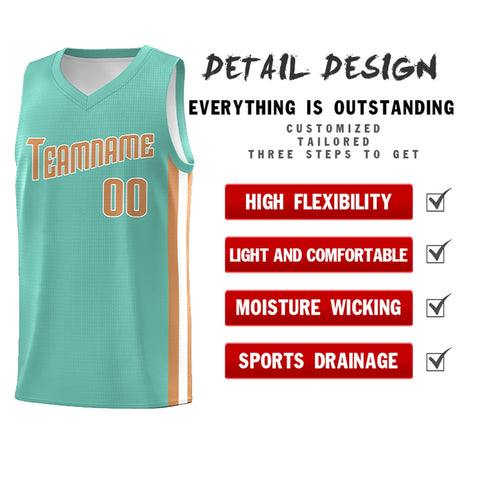 Custom Light Green Khaki Classic Tops Breathable Basketball Jersey