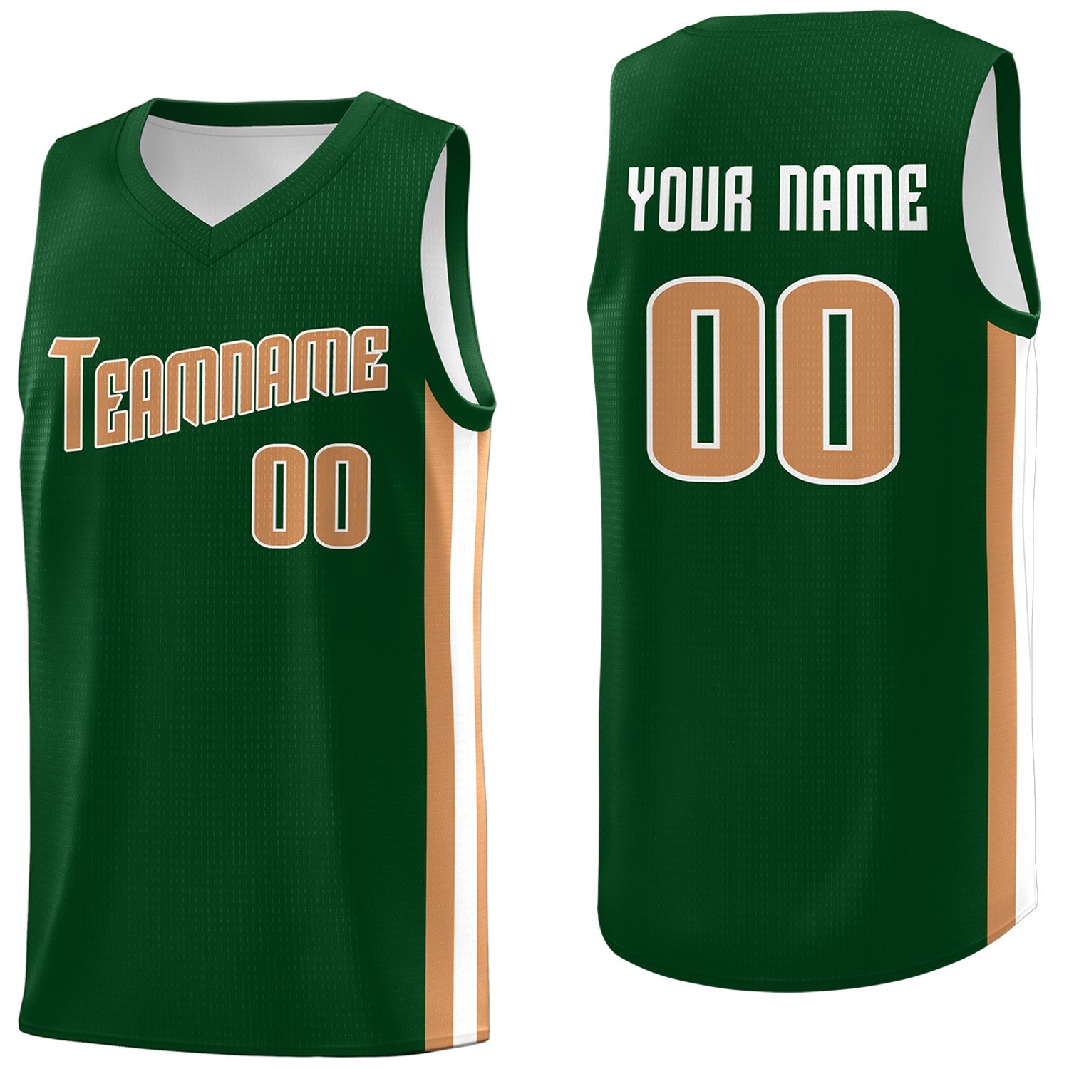 Custom Green Khaki Classic Tops Tank Top Basketball Jersey