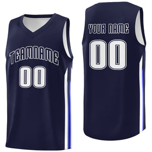 Custom Navy White Classic Tops Fashion Sportwear Basketball Jersey