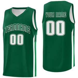 Custom Green White Classic Tops Sport Game Basketball Jersey