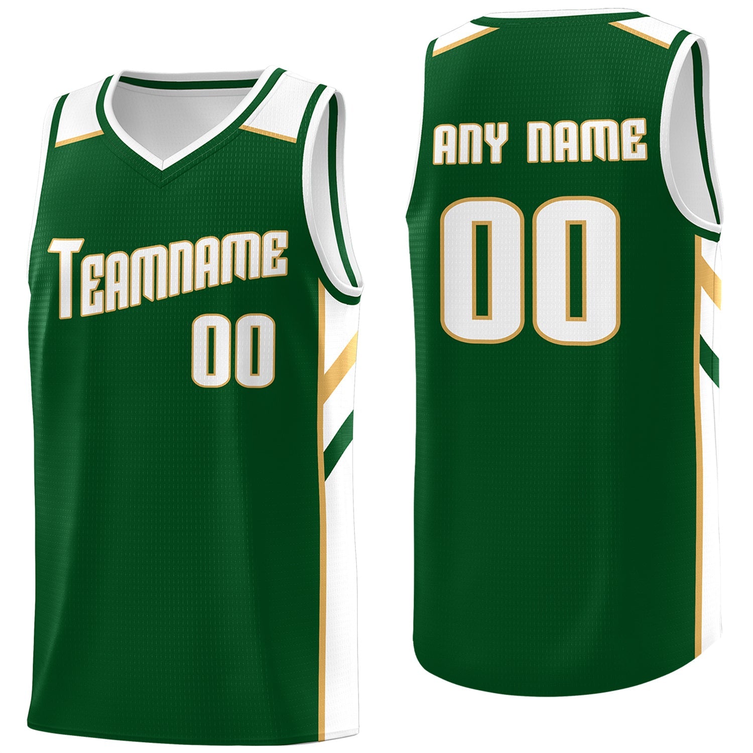 Custom Green White Classic Tops Fashion Sportwear Basketball Jersey