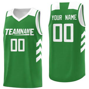 Custom Green White Classic Tops Mesh Sport Basketball Jersey