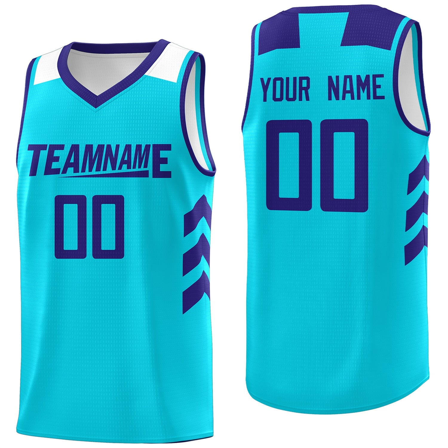 Custom Light Blue Purple Classic Tops Men Casual Basketball Jersey