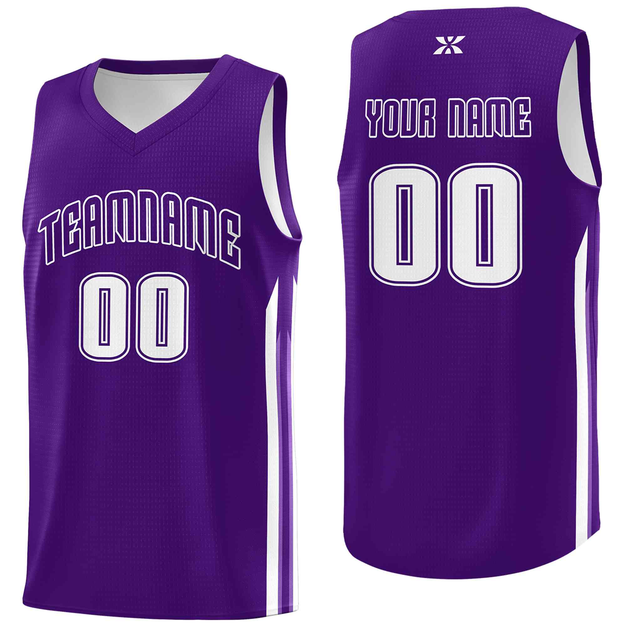 Custom Purple White-Classic Tops Mesh Sport Basketball Jersey