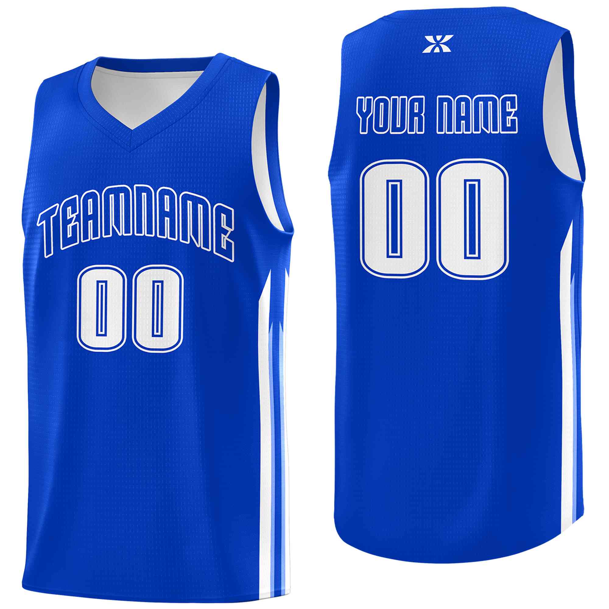 Custom Royal White-Classic Tops Mesh Sport Basketball Jersey