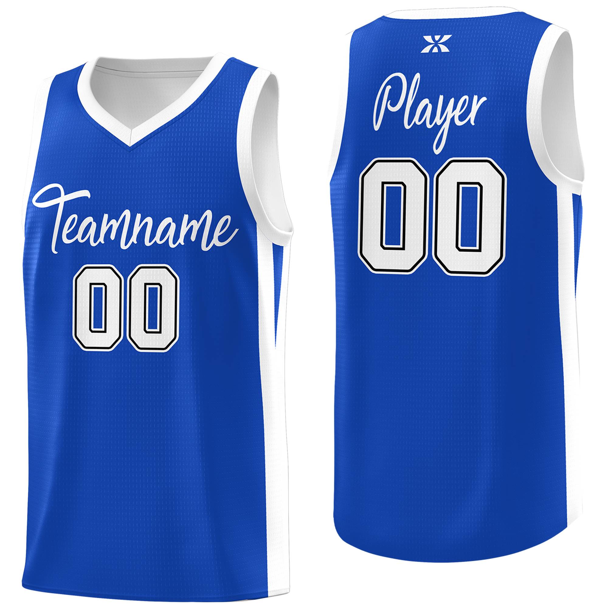 Custom Blue White Classic Tops Sports Personalized Basketball Jersey