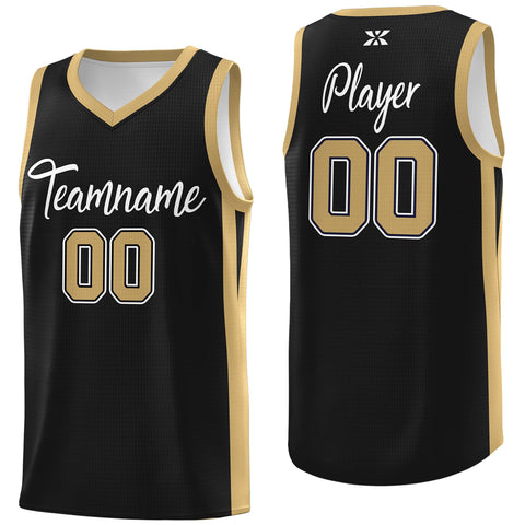 Custom Black White Classic Tops Outdoor Personalized Basketball Jersey
