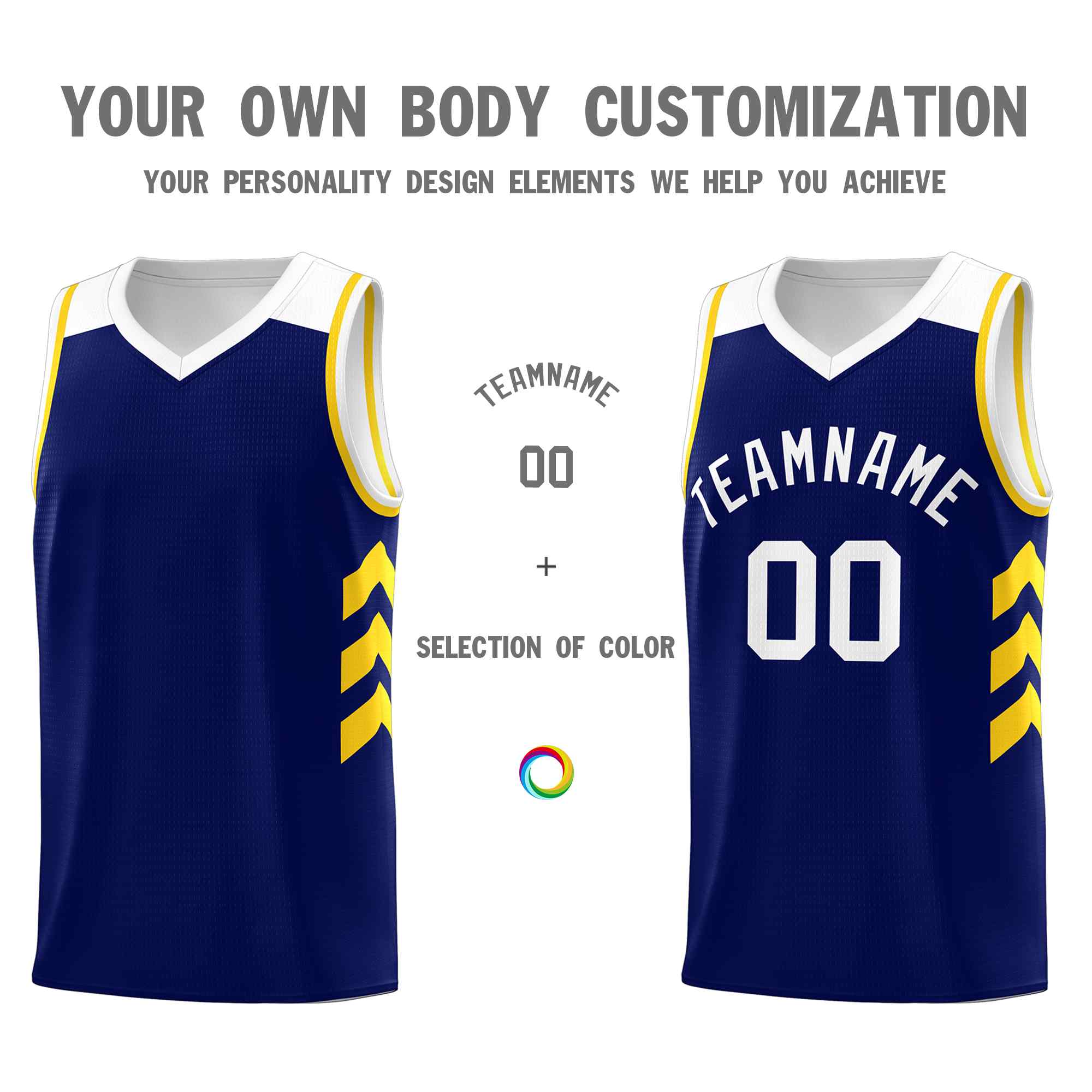 Custom Navy White Classic Sets Sports Uniform Basketball Jersey