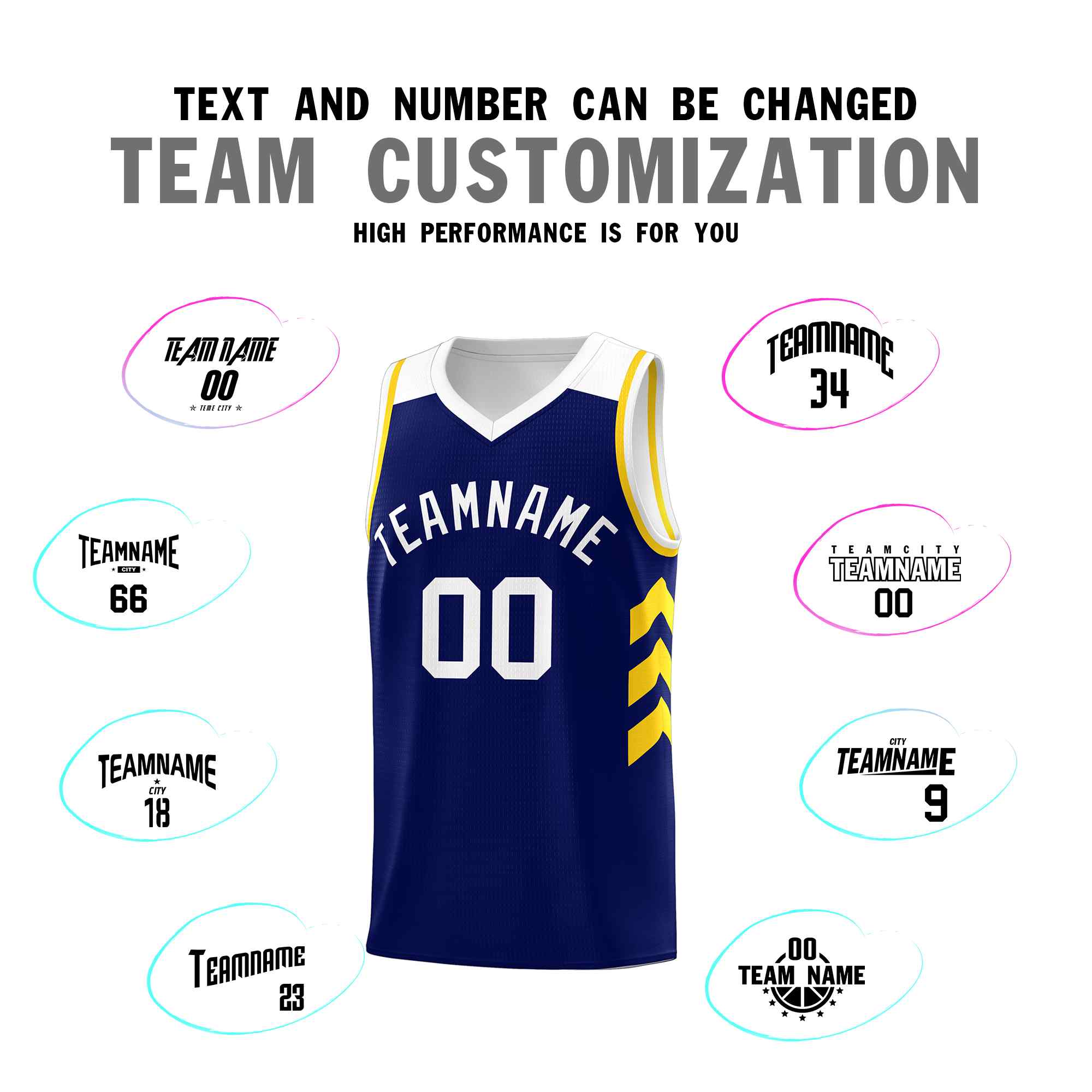 Custom Navy White Classic Sets Sports Uniform Basketball Jersey