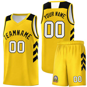 Custom Yellow Black Classic Sets Sports Uniform Basketball Jersey