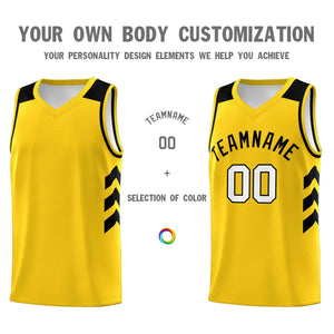 Custom Yellow Black Classic Sets Sports Uniform Basketball Jersey