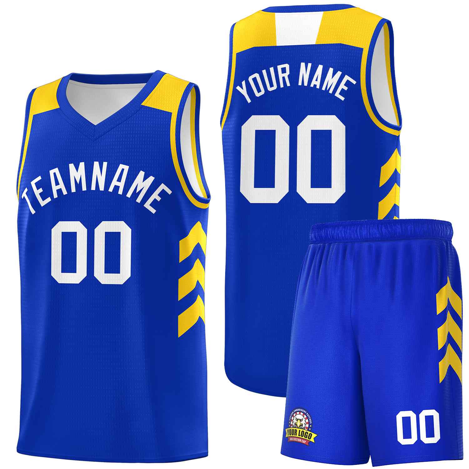 Le classique blanc royal personnalisé définit le maillot de basket-ball uniforme de sport