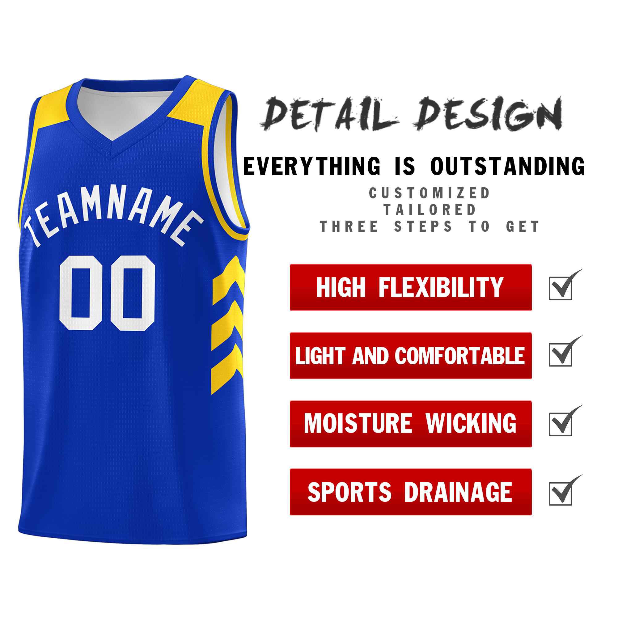 Custom Royal White Classic Sets Sports Uniform Basketball Jersey