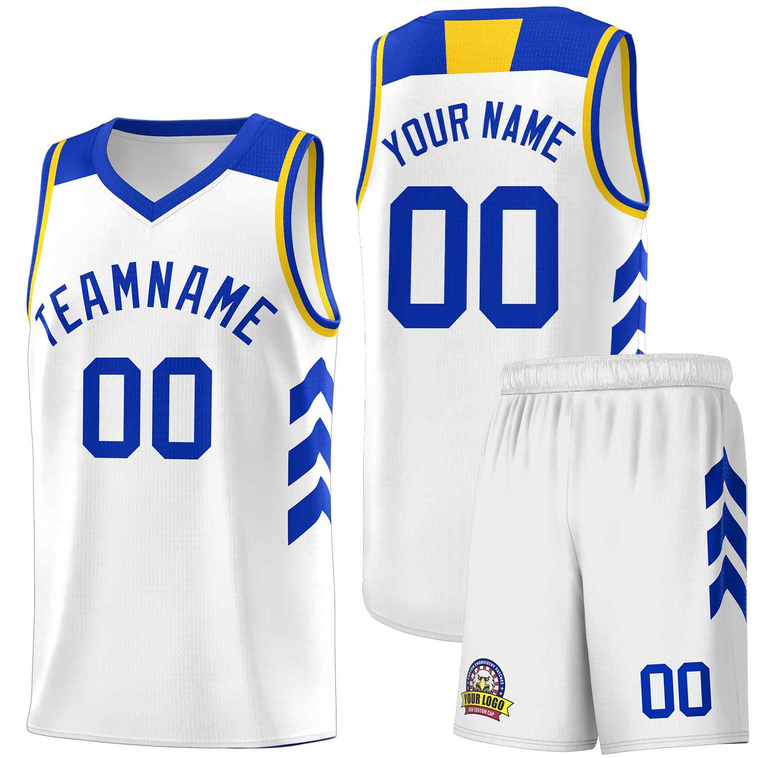 Custom White Royal Classic Sets Sports Uniform Basketball Jersey