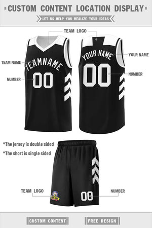 Custom Black White Classic Sets Sports Uniform Basketball Jersey