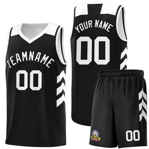 Custom Black White Classic Sets Sports Uniform Basketball Jersey