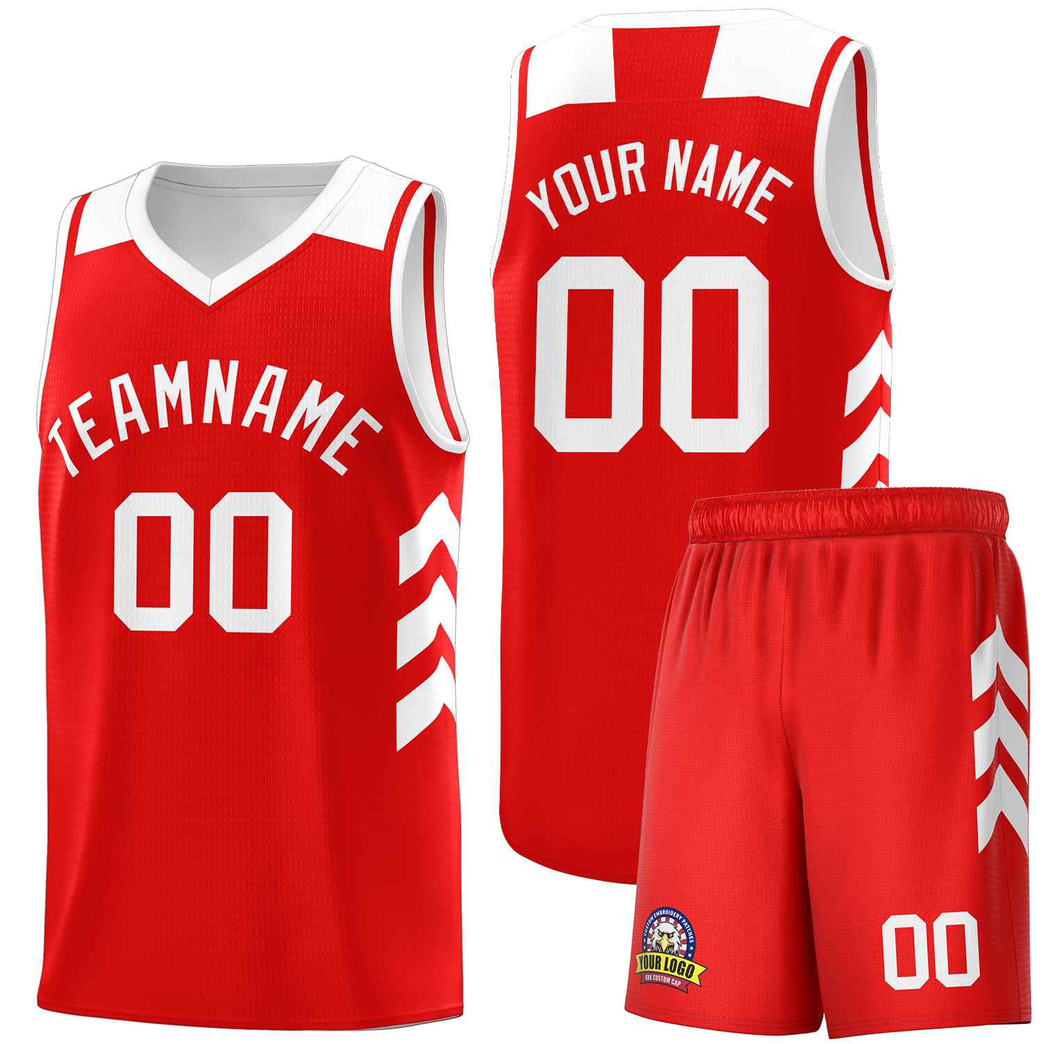 Ensembles classiques rouges et blancs personnalisés, maillot de basket-ball uniforme de sport