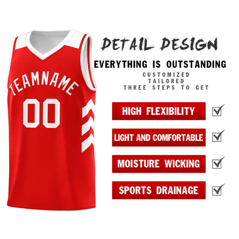 Custom Red White Classic Sets Sports Uniform Basketball Jersey