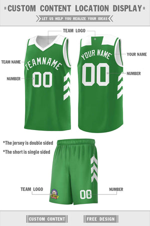 Custom Green White Classic Sets Sports Uniform Basketball Jersey