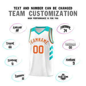 Custom White Orange Classic Sets Sports Uniform Basketball Jersey