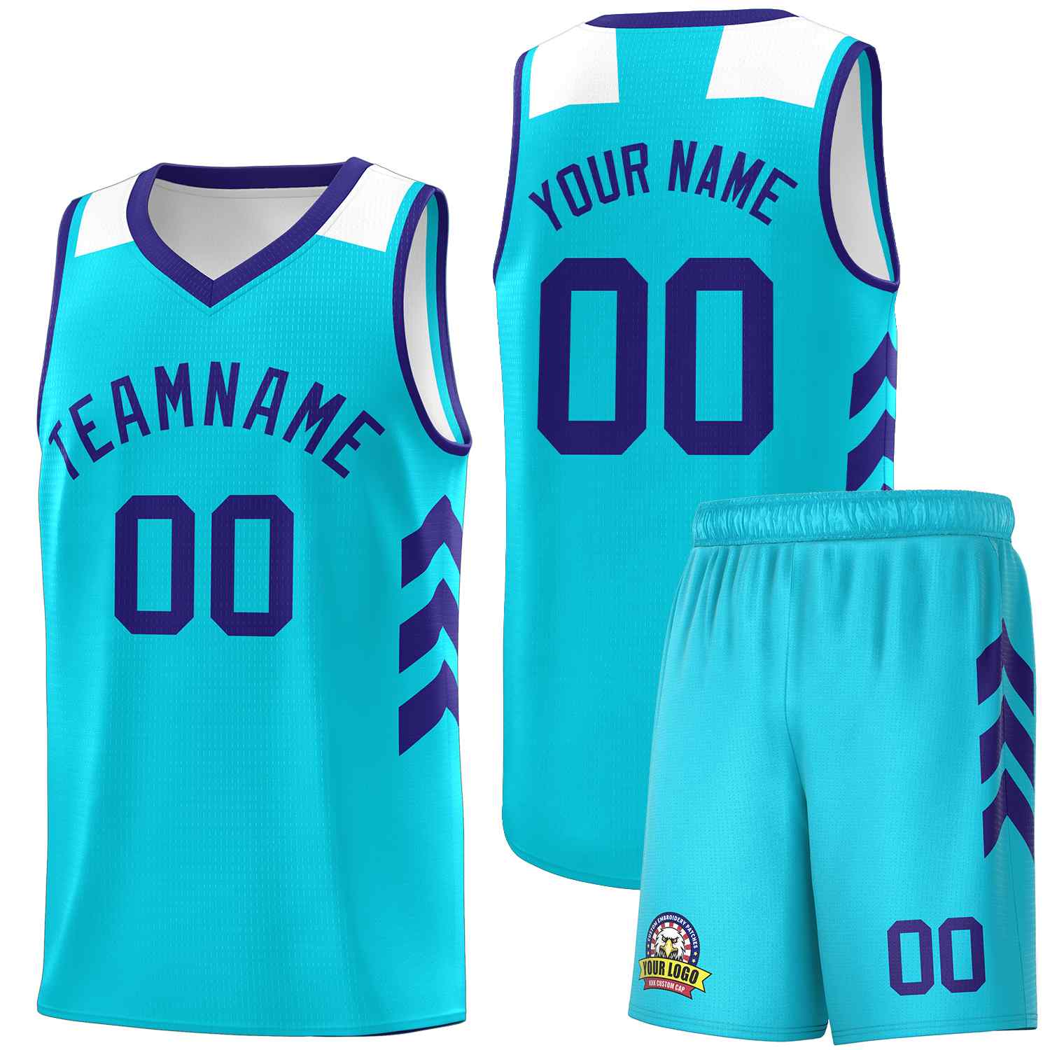 Le classique Aqua Royal personnalisé définit un maillot de basket-ball uniforme de sport