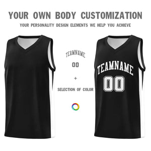 Custom Black White Classic Sets Sports Uniform Basketball Jersey