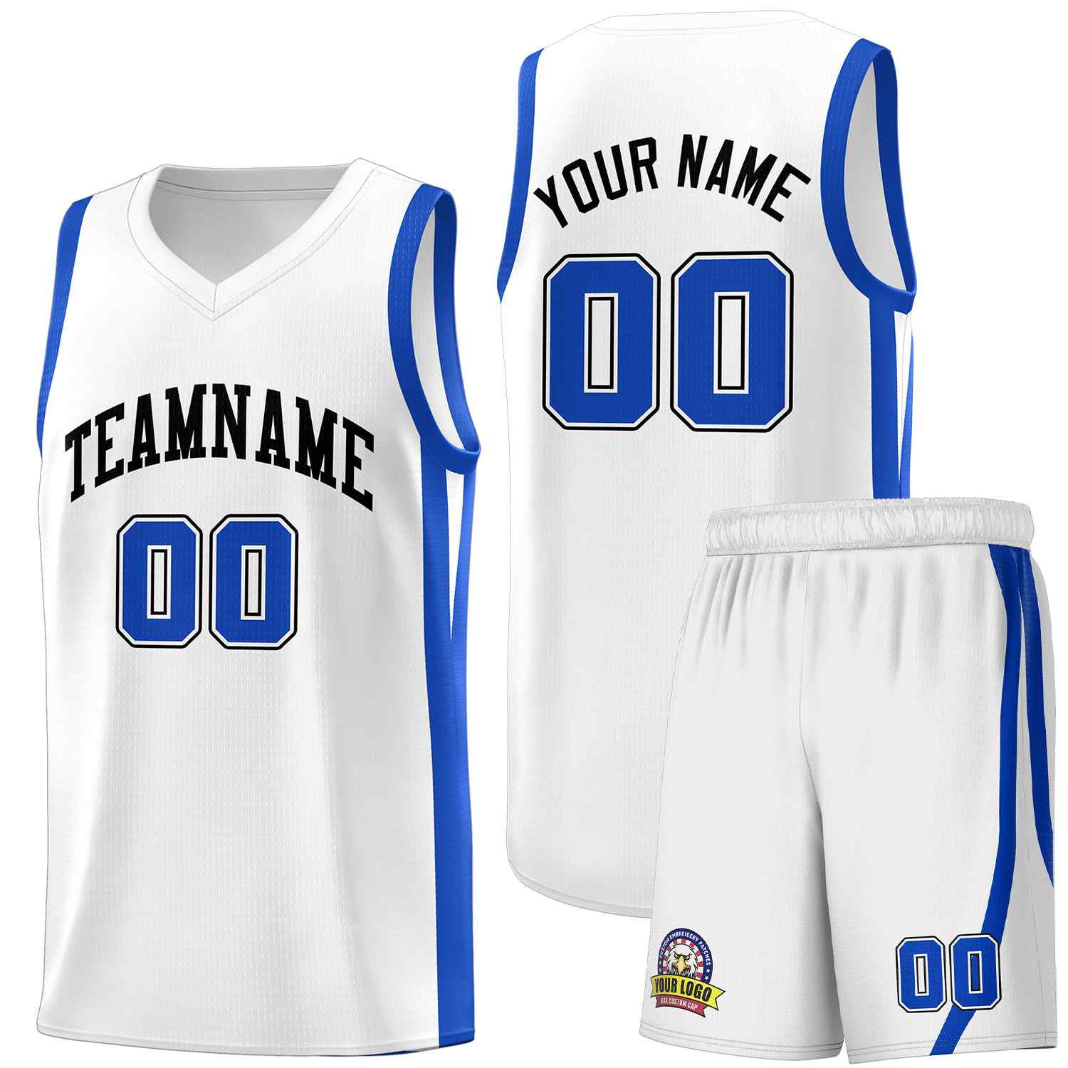 Ensembles classiques noirs et blancs personnalisés, maillot de basket-ball uniforme de sport