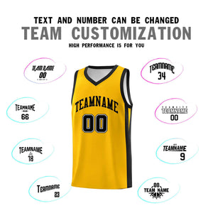 Custom Yellow Black Classic Sets Sports Uniform Basketball Jersey