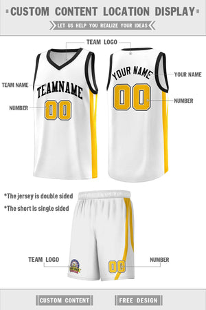 Custom White Black Classic Sets Sports Uniform Basketball Jersey