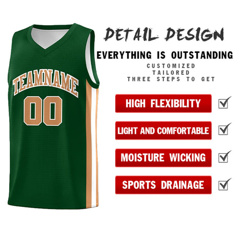 Custom Green Khaki Classic Tops Fashion Sportwear Basketball Jersey