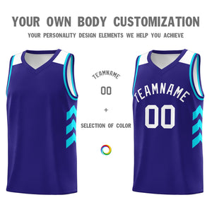 Custom Purple White Classic Tops Mesh Sport Basketball Jersey