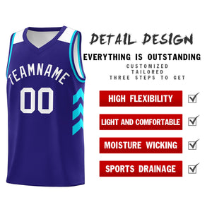 Custom Purple White Classic Tops Mesh Sport Basketball Jersey