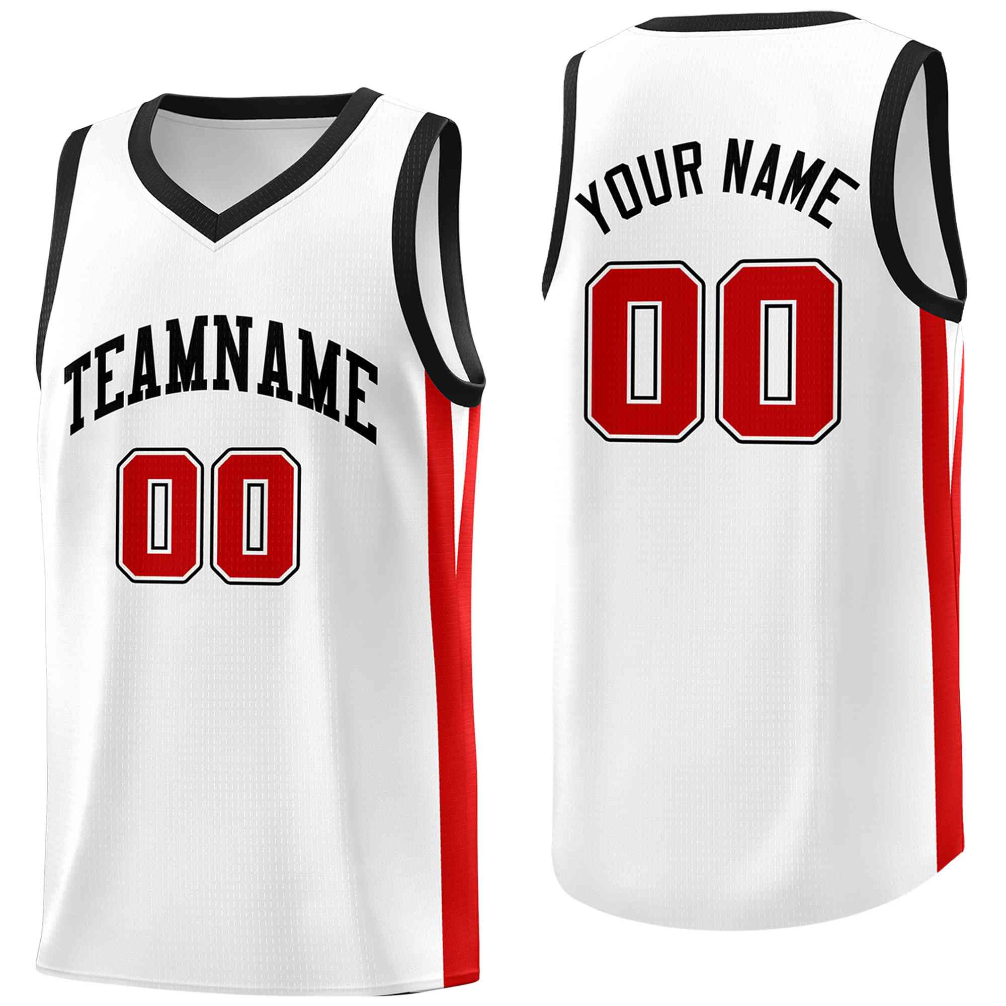 Custom White White Classic Tops Mesh Sport Basketball Jersey