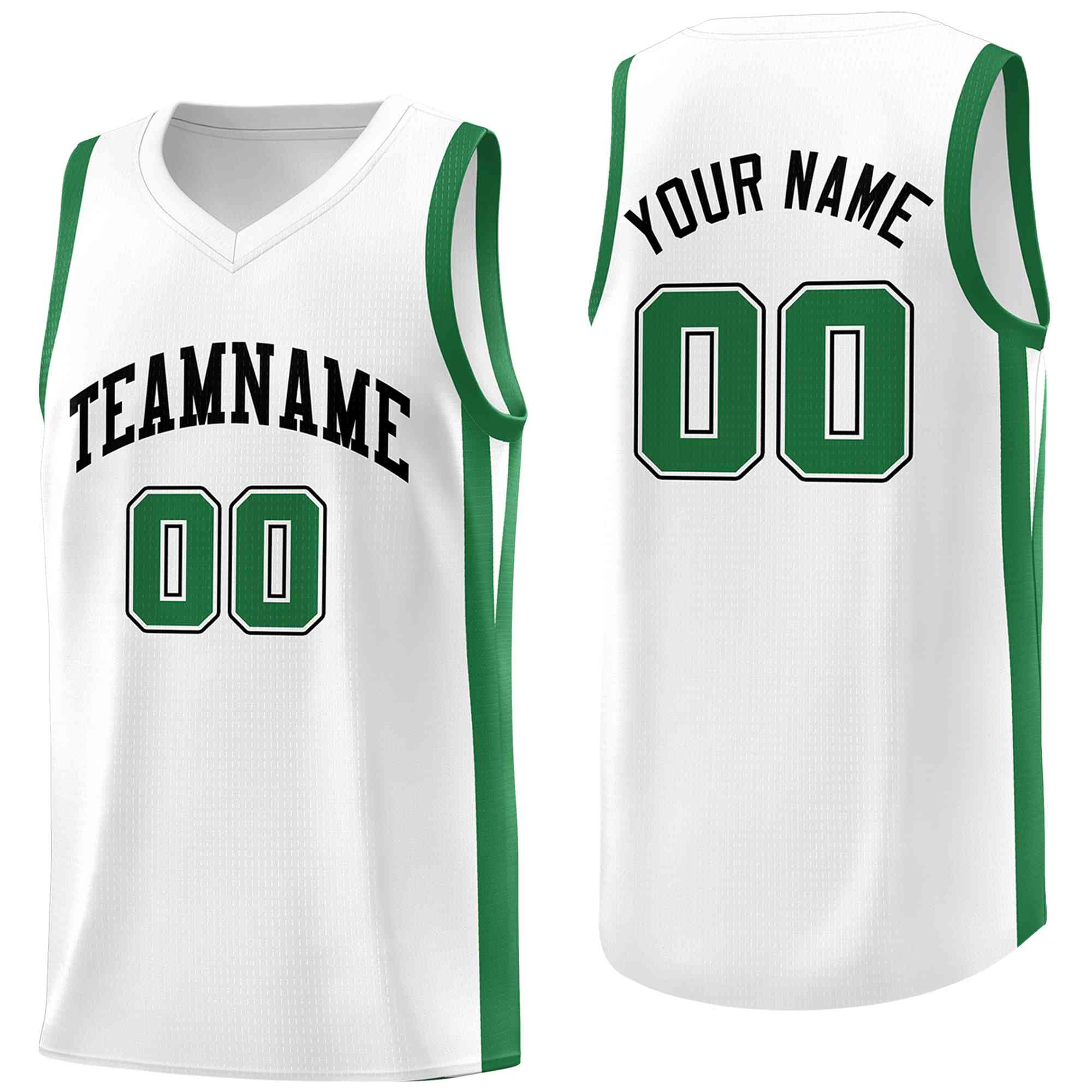 Custom White White Classic Tops Mesh Sport Basketball Jersey