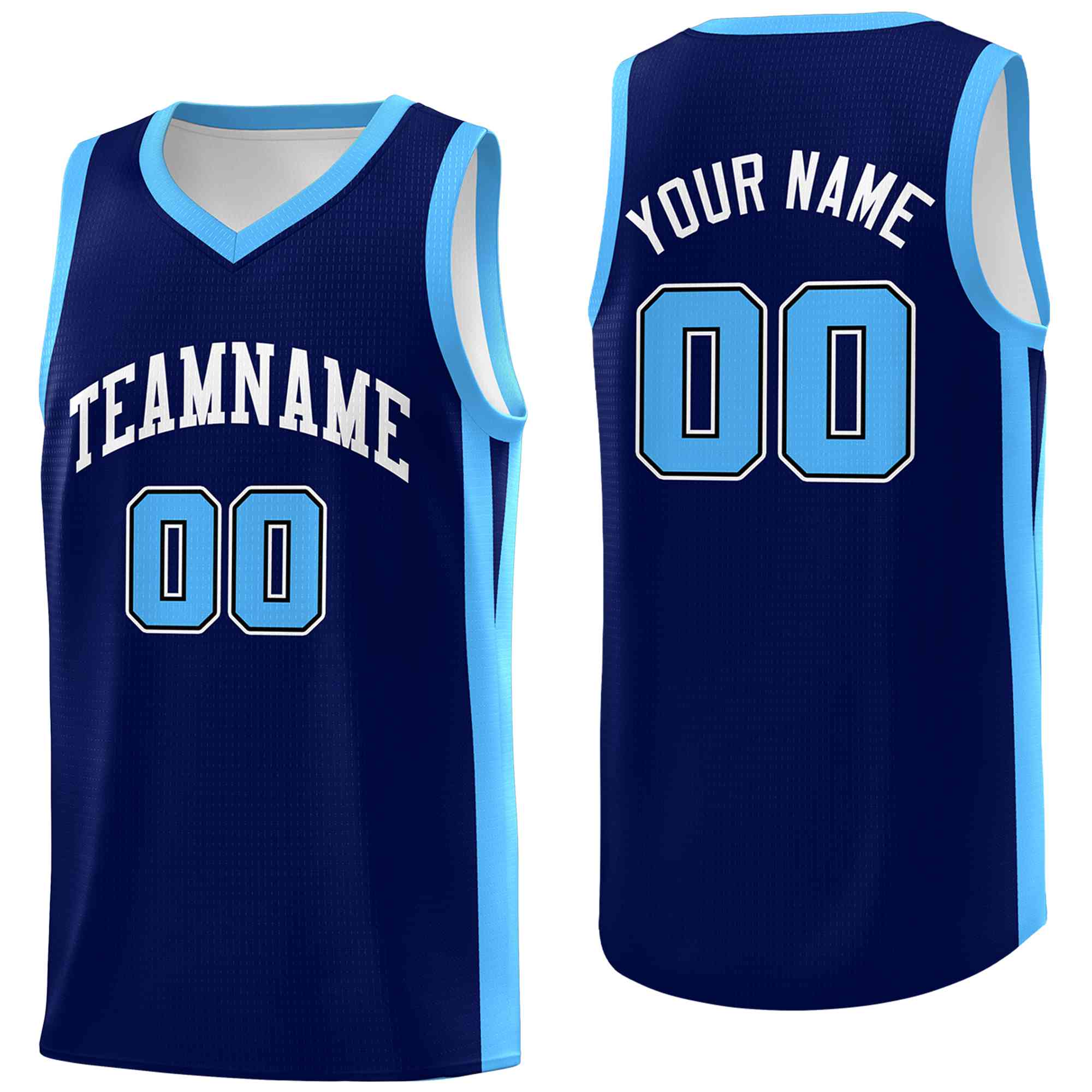 Custom Navy White Classic Tops Mesh Sport Basketball Jersey