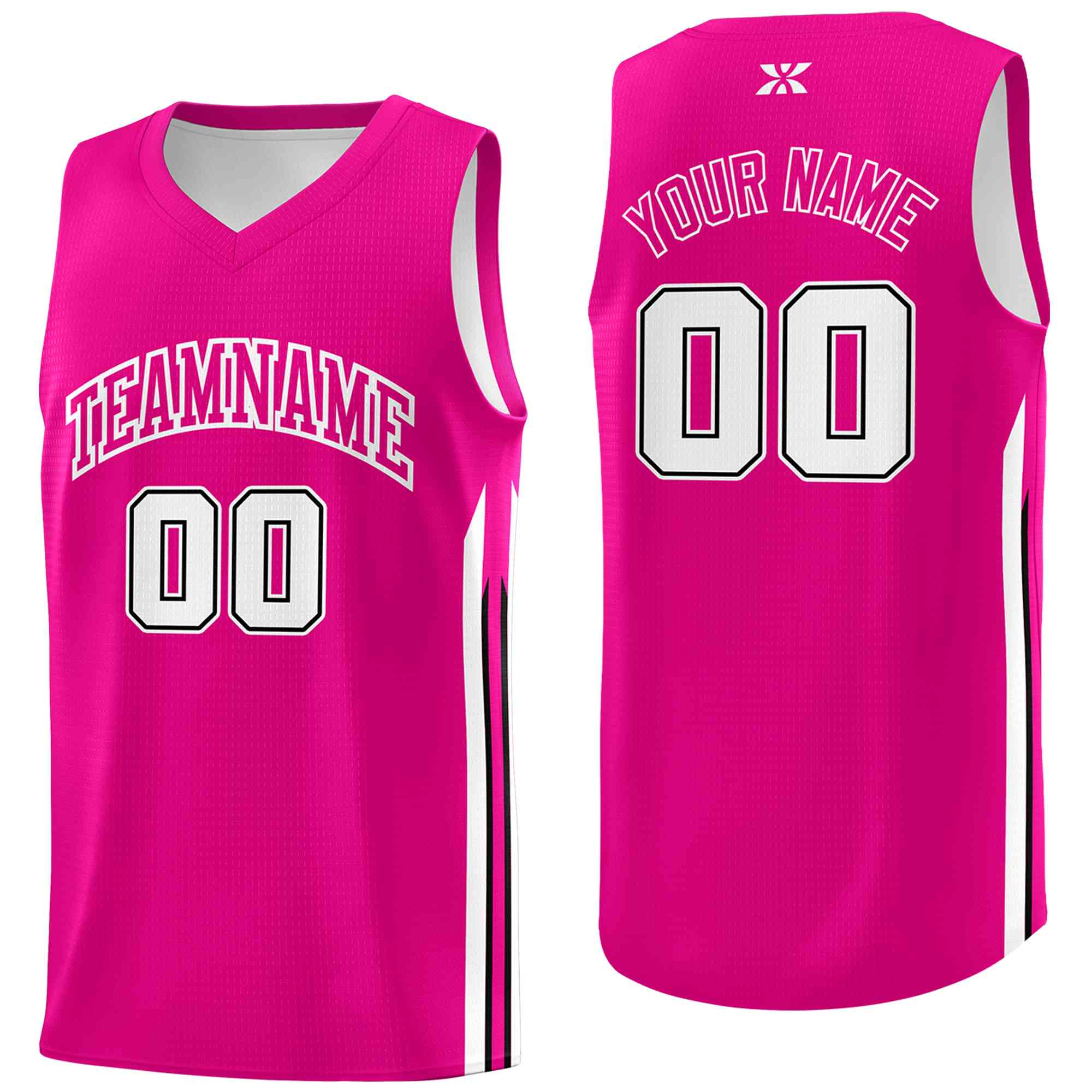 Custom Pink White-Classic Tops Mesh Sport Bull Basketball Jersey