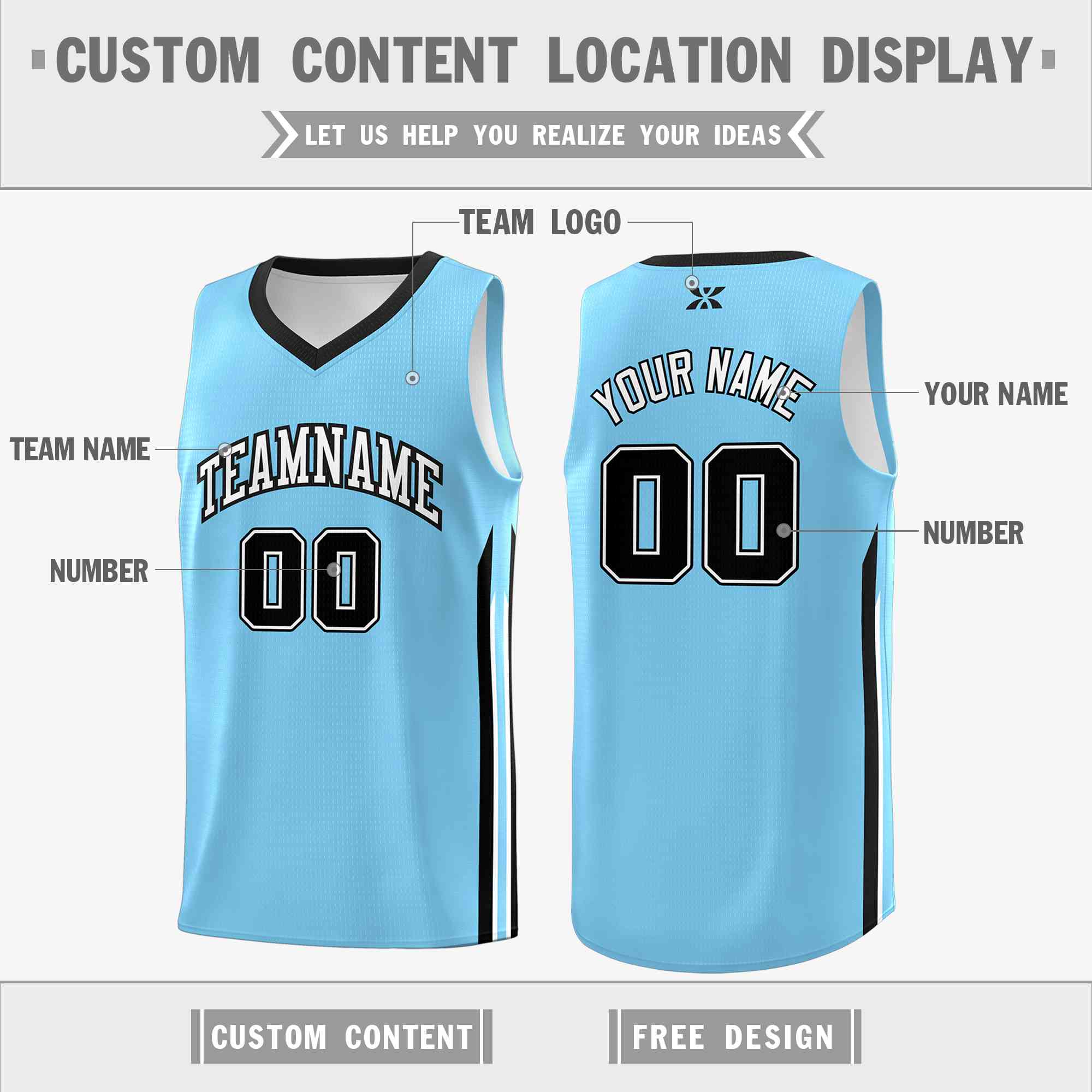 Custom Light Blue White-Classic Tops Mesh Sport Bull Basketball Jersey