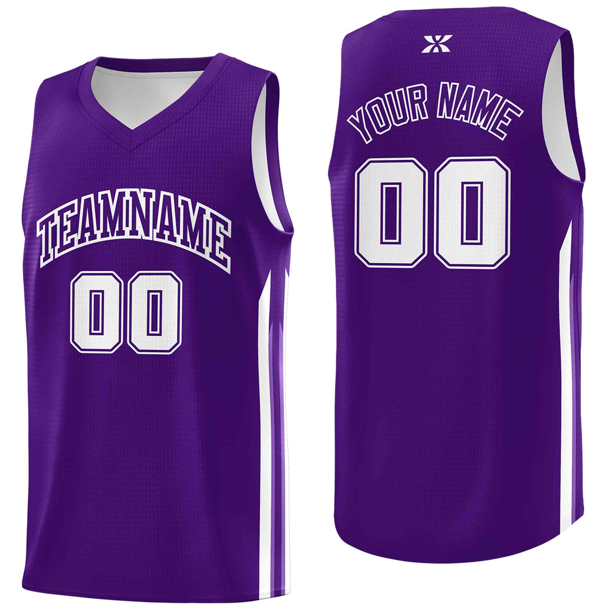 Maillot de basket-ball personnalisé violet blanc-classique en maille Sport Bull