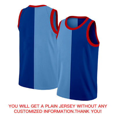 Custom Navy Blue-Red Split Fashion Tops Basketball Jersey