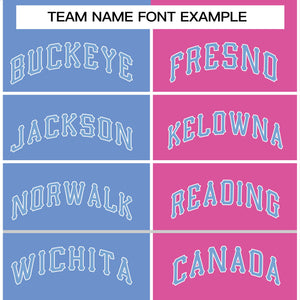 Custom Pink Blue Split Fashion Tops Basketball Jersey