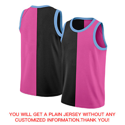 Custom Pink Blac-Blue Split Fashion Tops Basketball Jersey