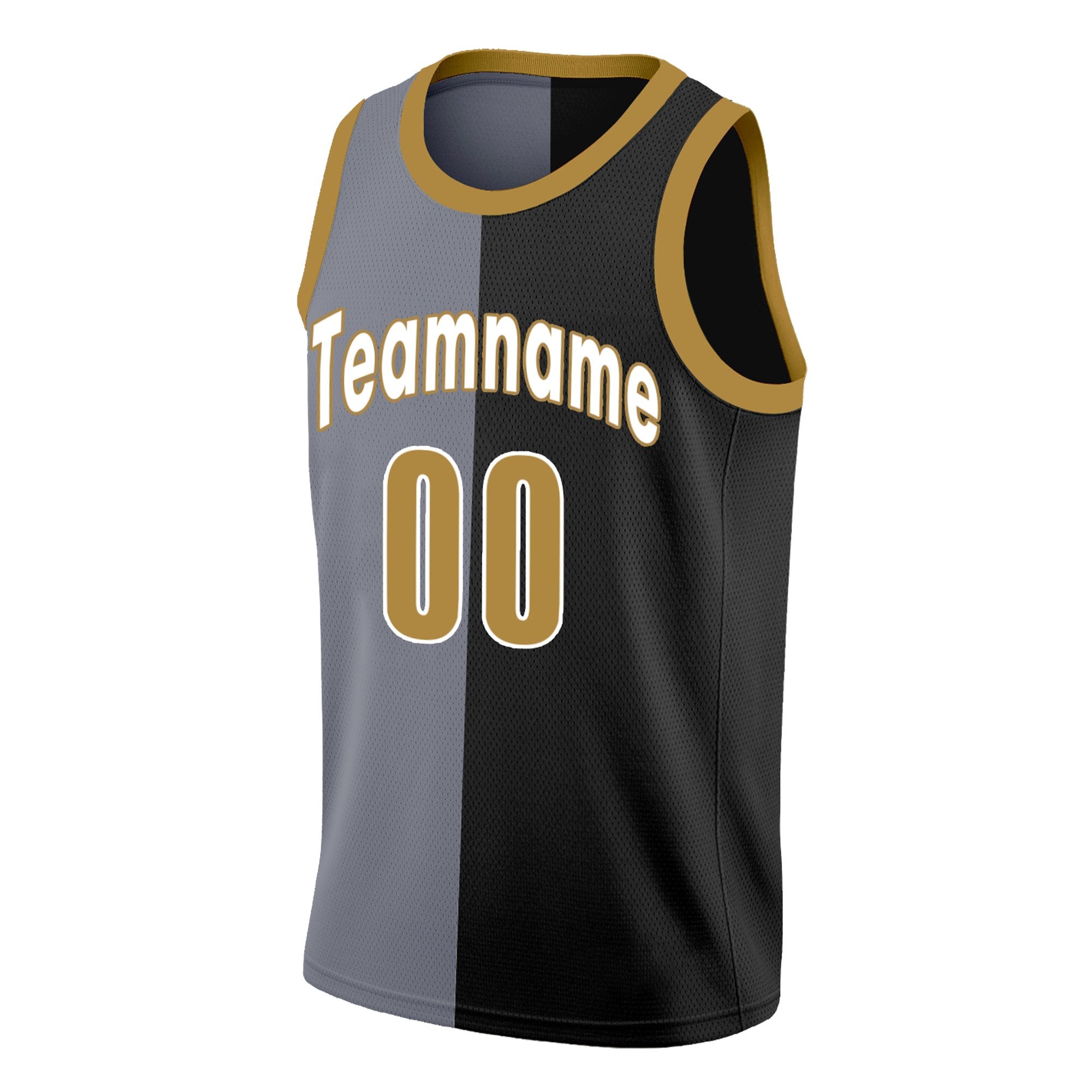 Maillot de basket-ball personnalisé noir jaune-blanc, hauts à la mode