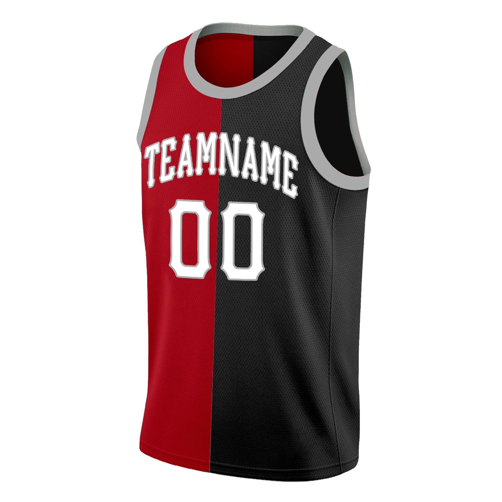 Maillot de basket-ball personnalisé, haut à la mode, rouge, noir et blanc, personnalisé