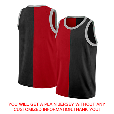 Maillot de basket-ball personnalisé, haut à la mode, rouge, noir et blanc, personnalisé