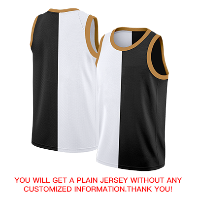 Custom Black White-Brown Split Fashion Tops Basketball Jersey