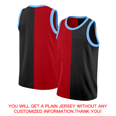 Maillot de basket-ball personnalisé noir rouge-bleu, hauts à la mode