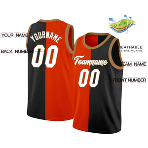 Maillot de basket-ball personnalisé, haut à la mode, rouge, noir et blanc, personnalisé