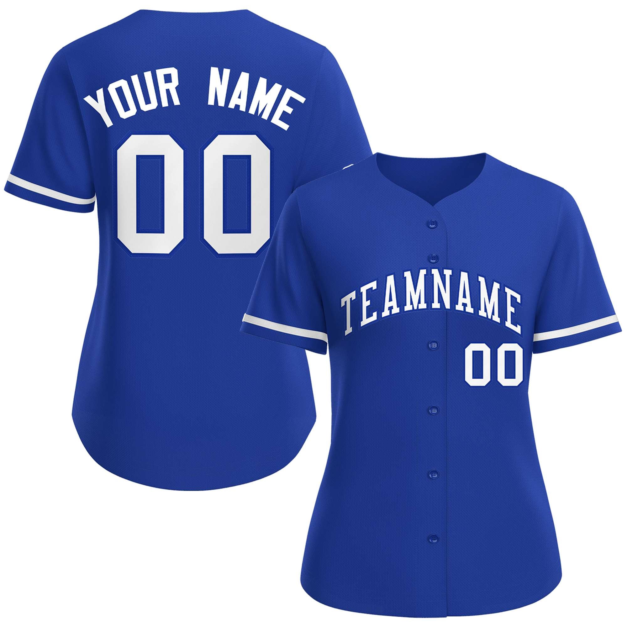 Maillot de baseball de style classique Royal White-Royal personnalisé pour femmes