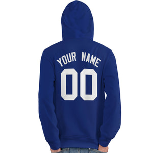 Custom Royal White-Red Classic Style Personalized Sport Pullover Hoodie